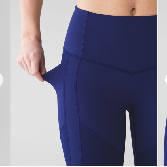 Lululemon- All The Right Places- Sz 14- Hero Blue- Full Length **Flawed** - Picture 10 of 15